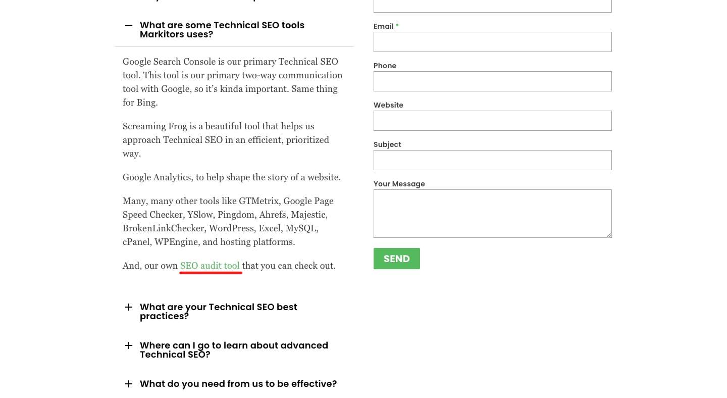 internal linking seo