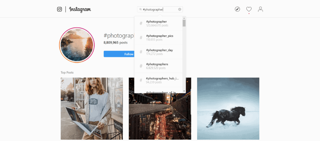 instagram hashtags for photographers