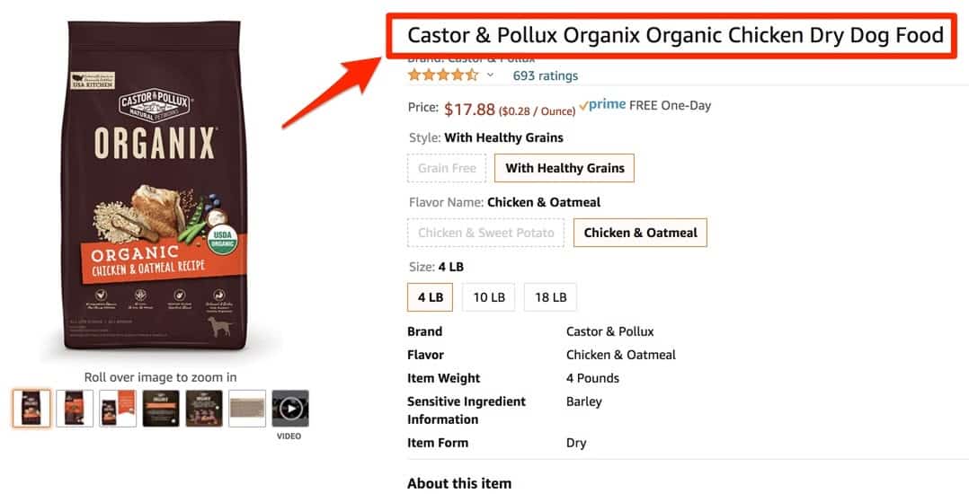 Amazon Castor Pollux Organix Organic Chicken Oatmeal Recipe Dry Dog Food
