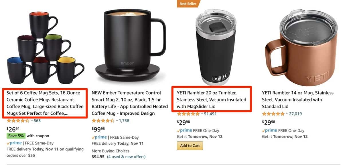 Amazon coffee mug