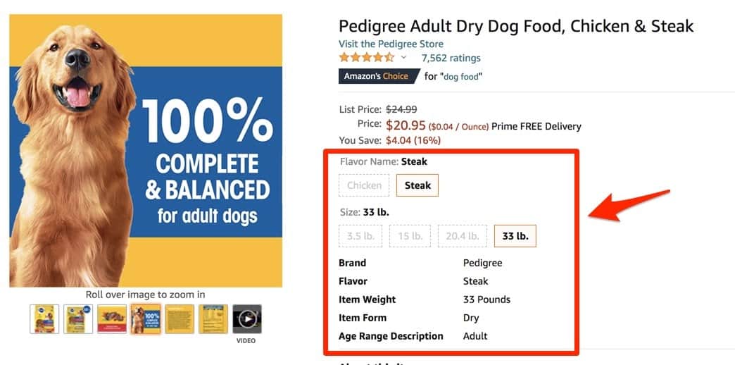 Amazon PEDIGREE Complete Nutrition Adult Dry Dog Food