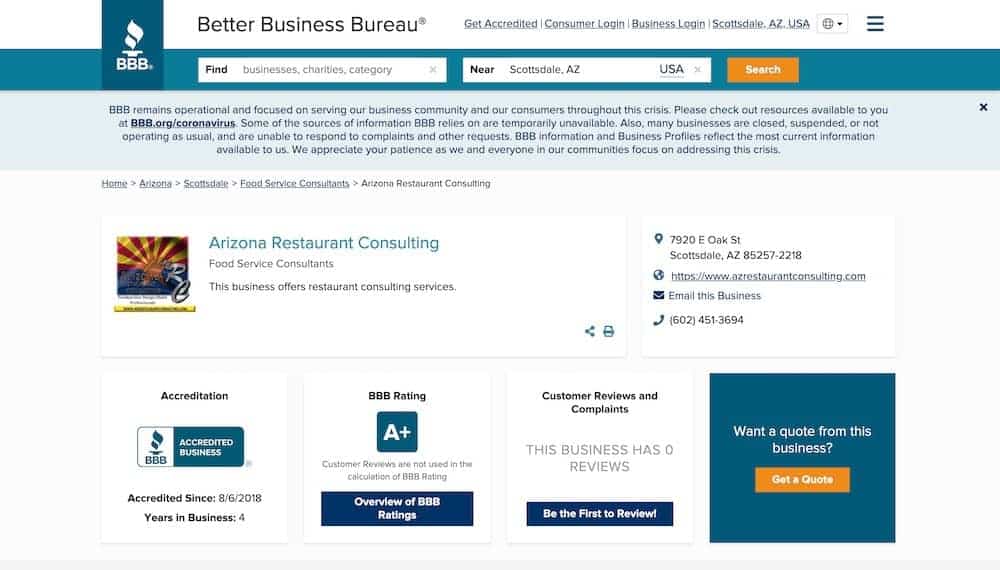 consulting company directory better business bureau