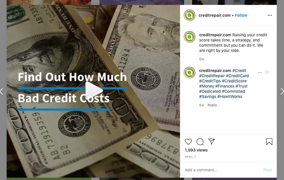 credit repair instagram