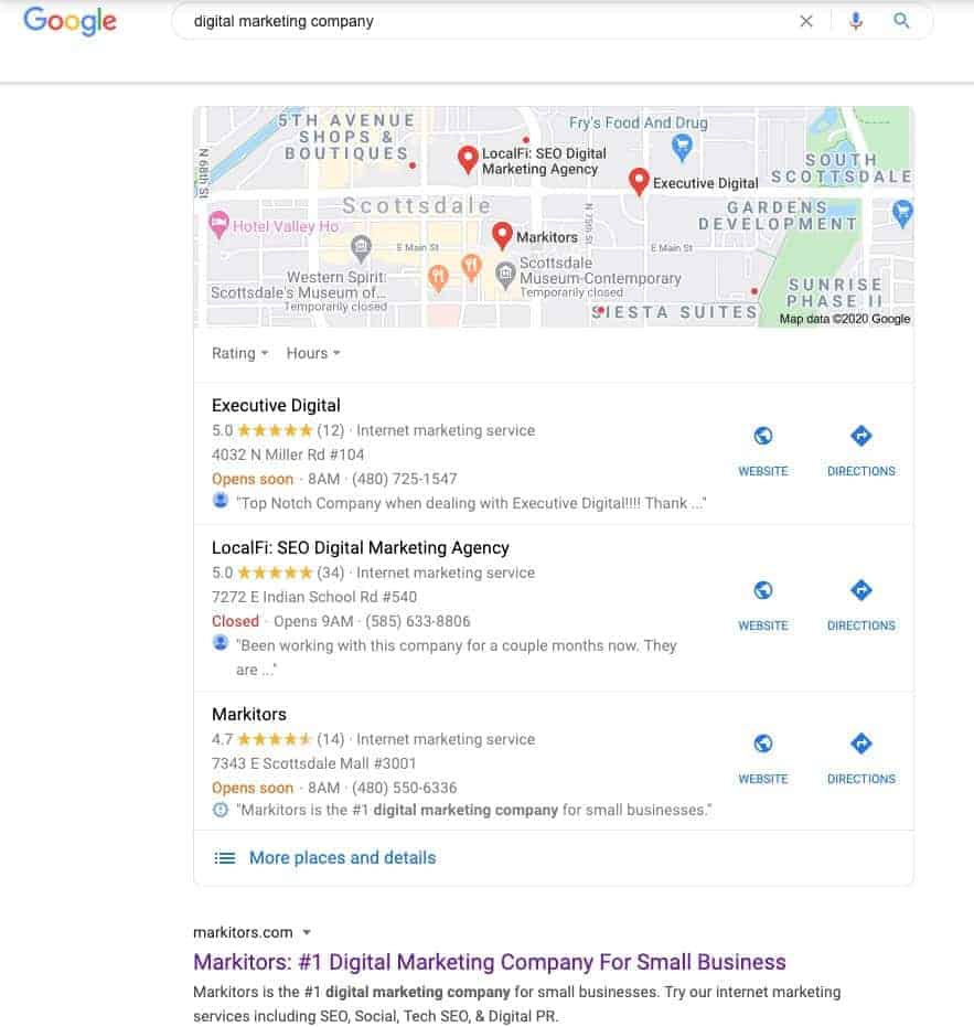 google my business multiple locations