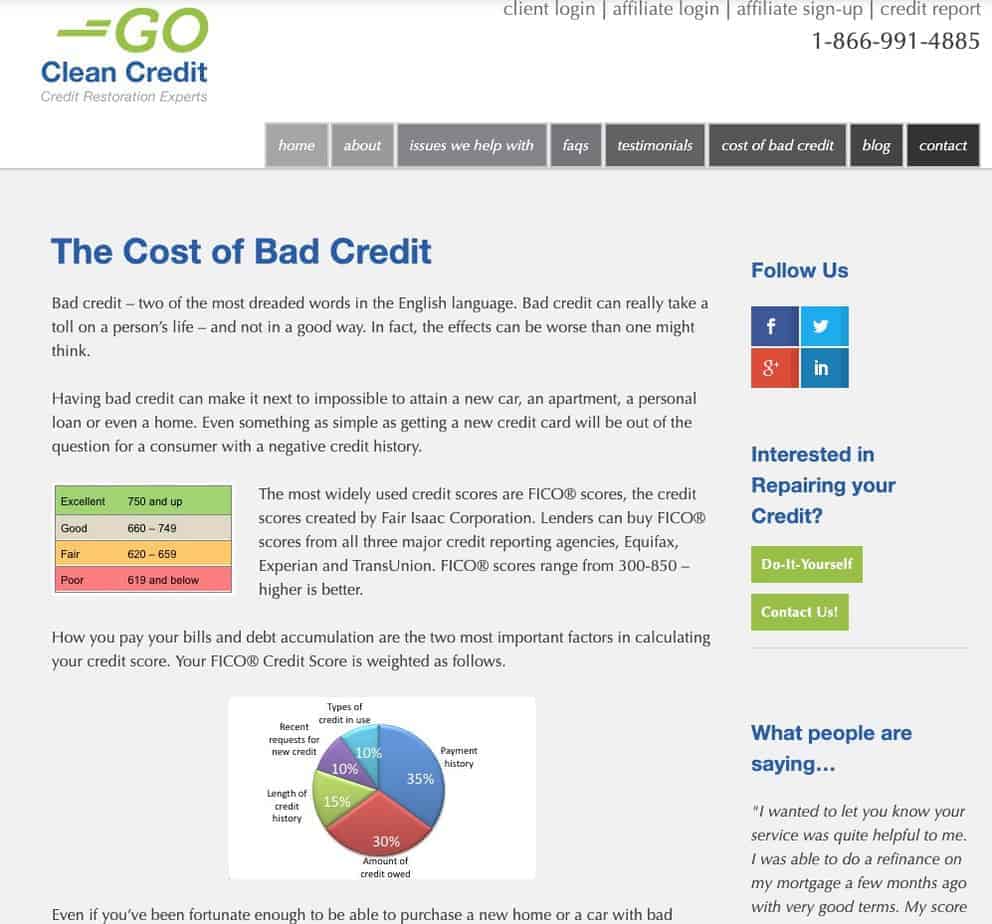 go clean credit repair blog