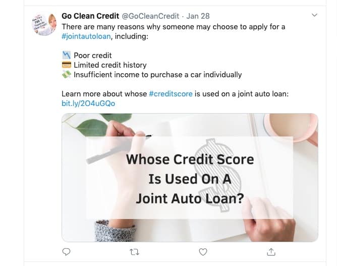 go clean credit social media