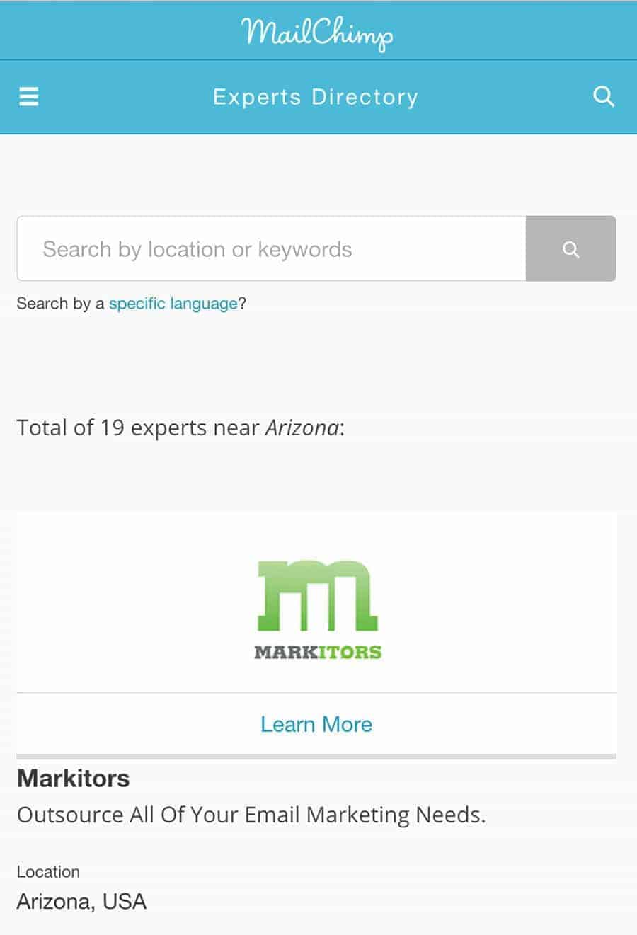 Mailchimp Expert Directory