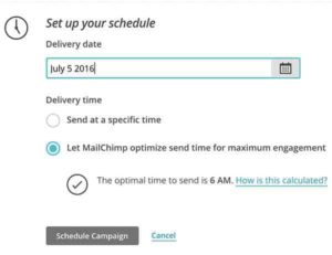 Mailchimp Tips Send Time Optimization