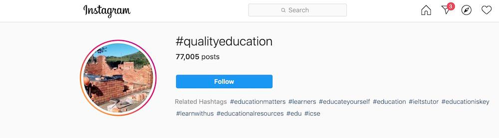 school marketing idea instagram hashtag