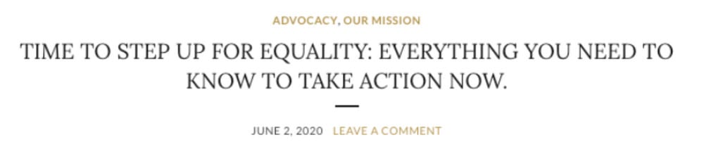 advocacy our mission