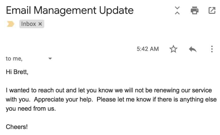 email management update
