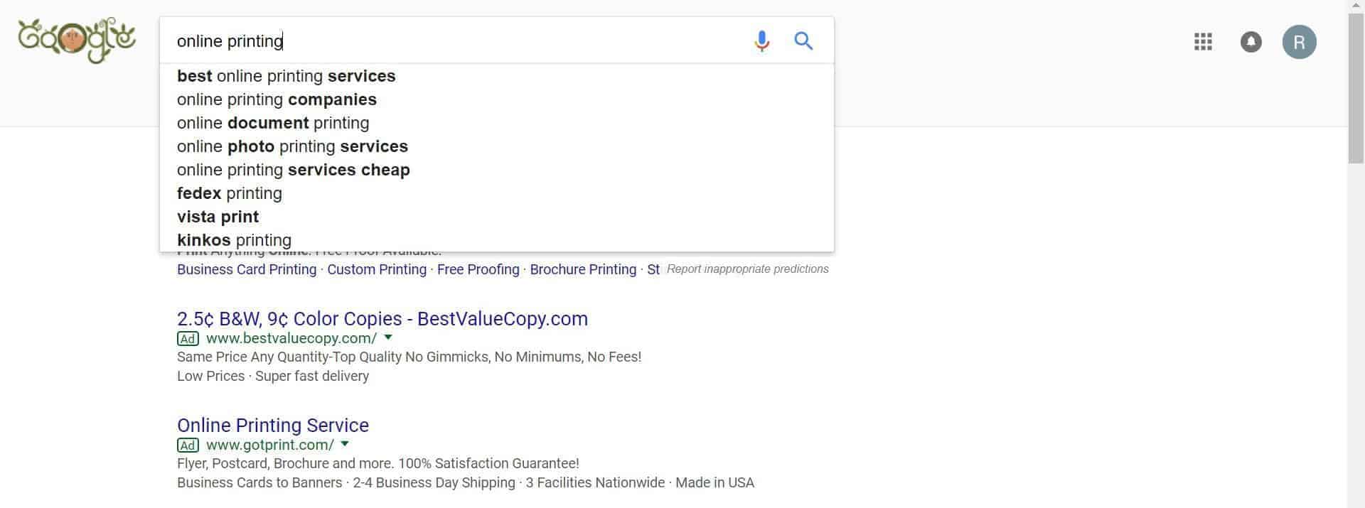 google search autocomplete