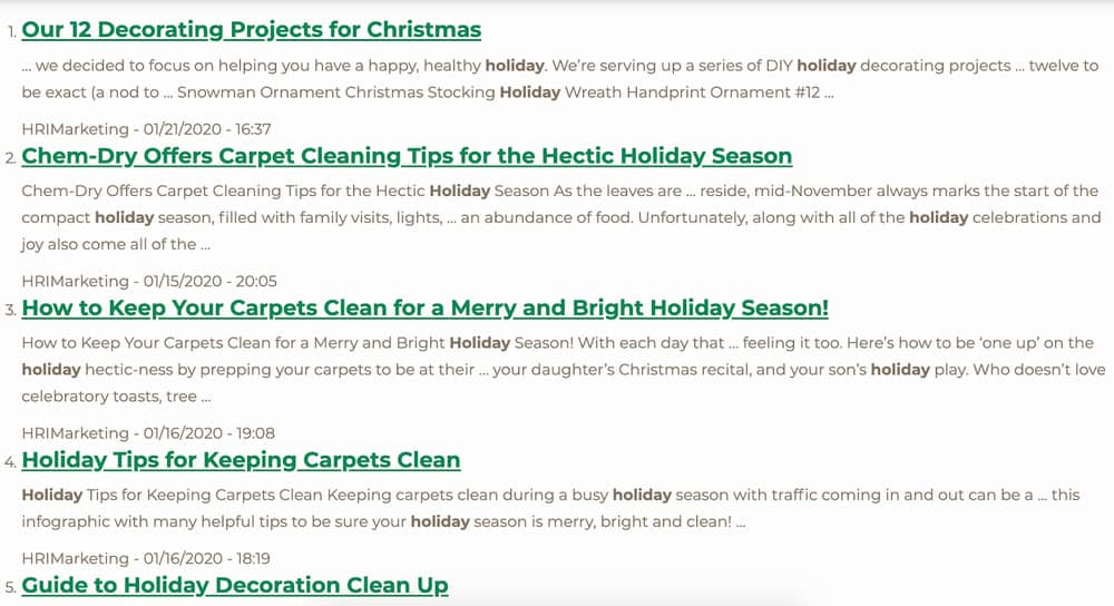 holiday cleaning blogs