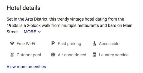 hotel details google my business