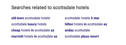 hotel seo searches related to