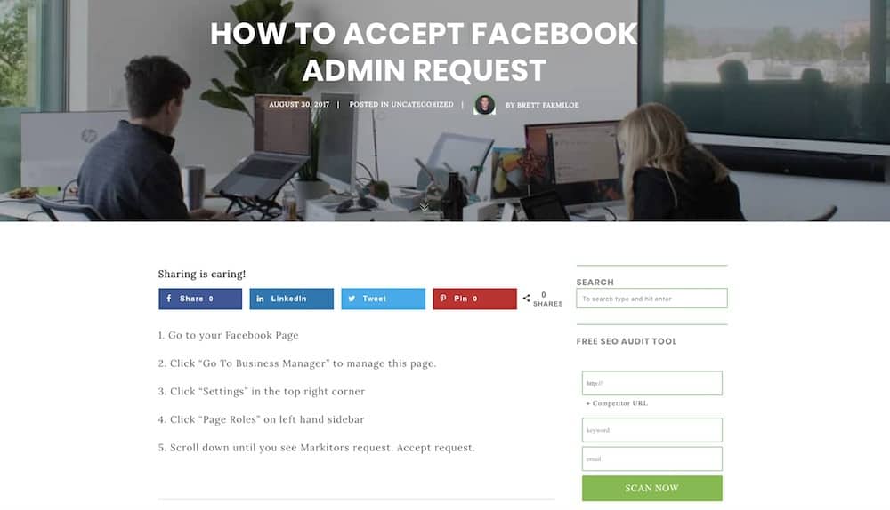 how to accept facebook admin request