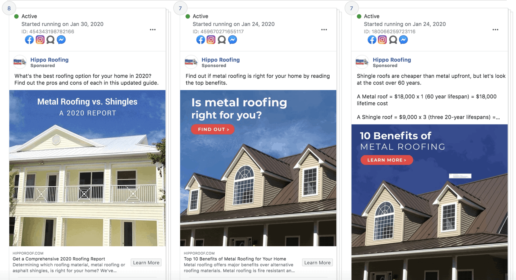 roofing facebook ads