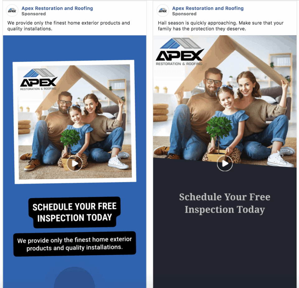 roofing facebook ads