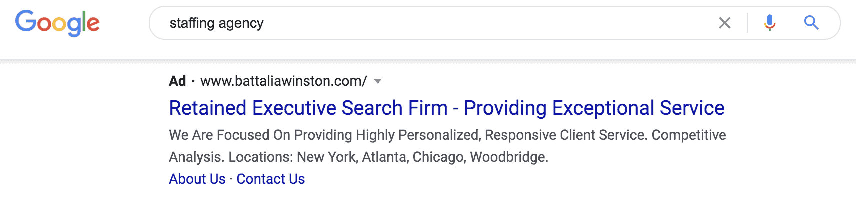 staffing agency advertising google ad